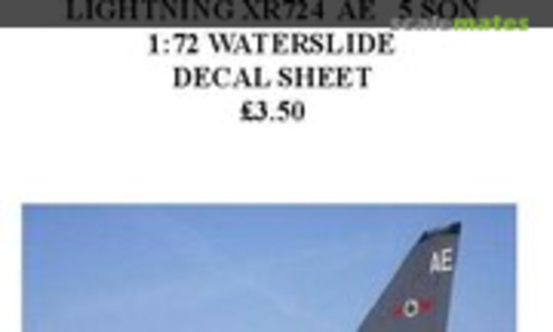 1:72 English Electric Lightning XR724 AE 5 SQN (Heritage Aviation Models )