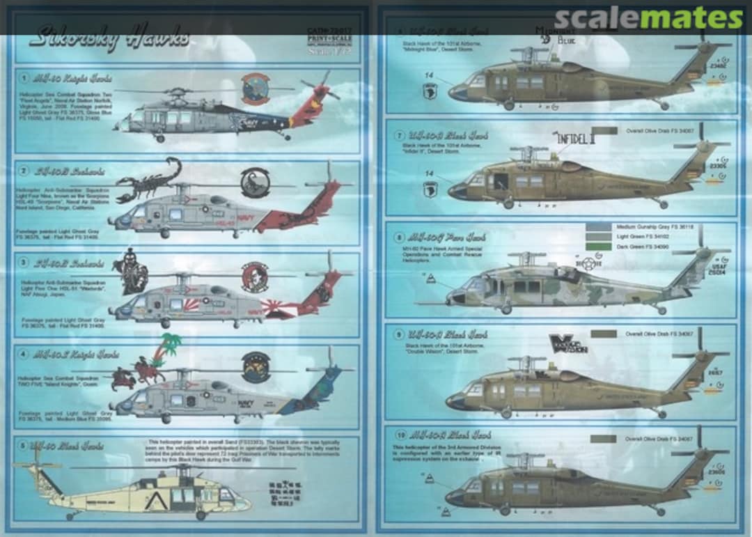 Boxart Family of Hawks 72-017 Print Scale