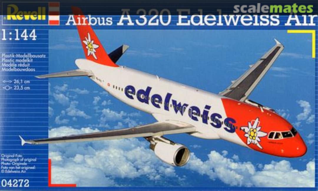 Boxart Airbus A320 Edelweiss Air 04272 Revell Boxart Airbus A320 Edelweiss Air 04272 Revell