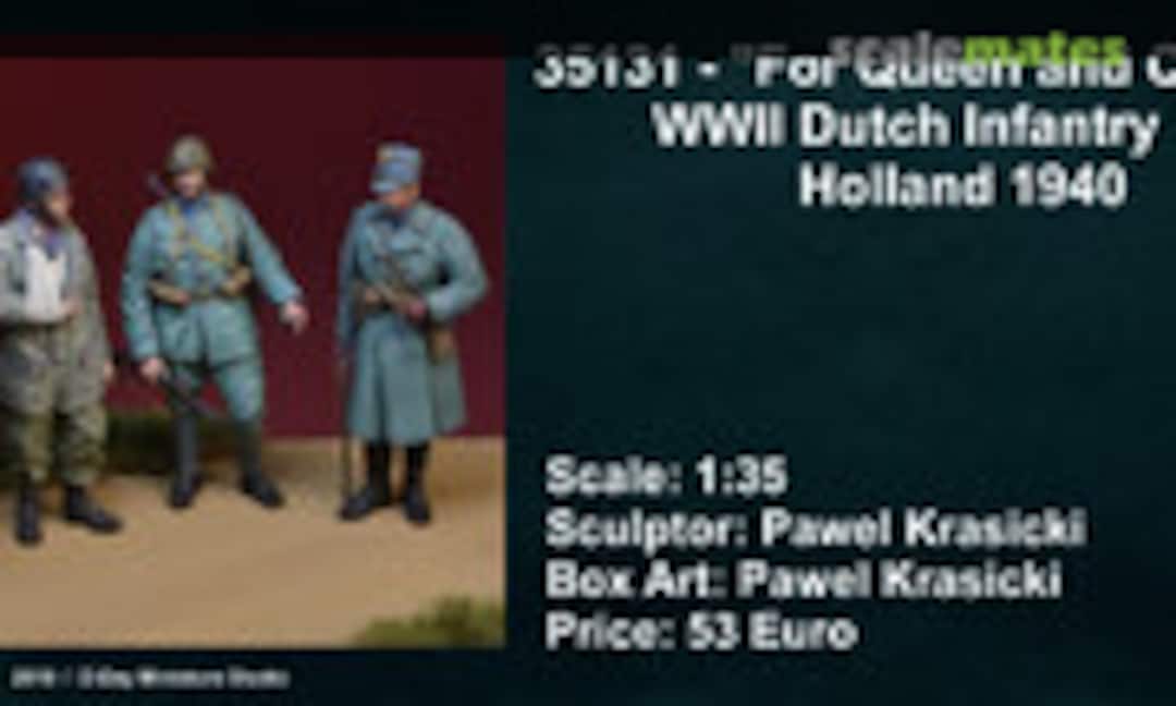 1:35 "For Queen and Country" WWII Dutch Infantry Set, Holland 1940 (D-Day Miniature Studio 35131)