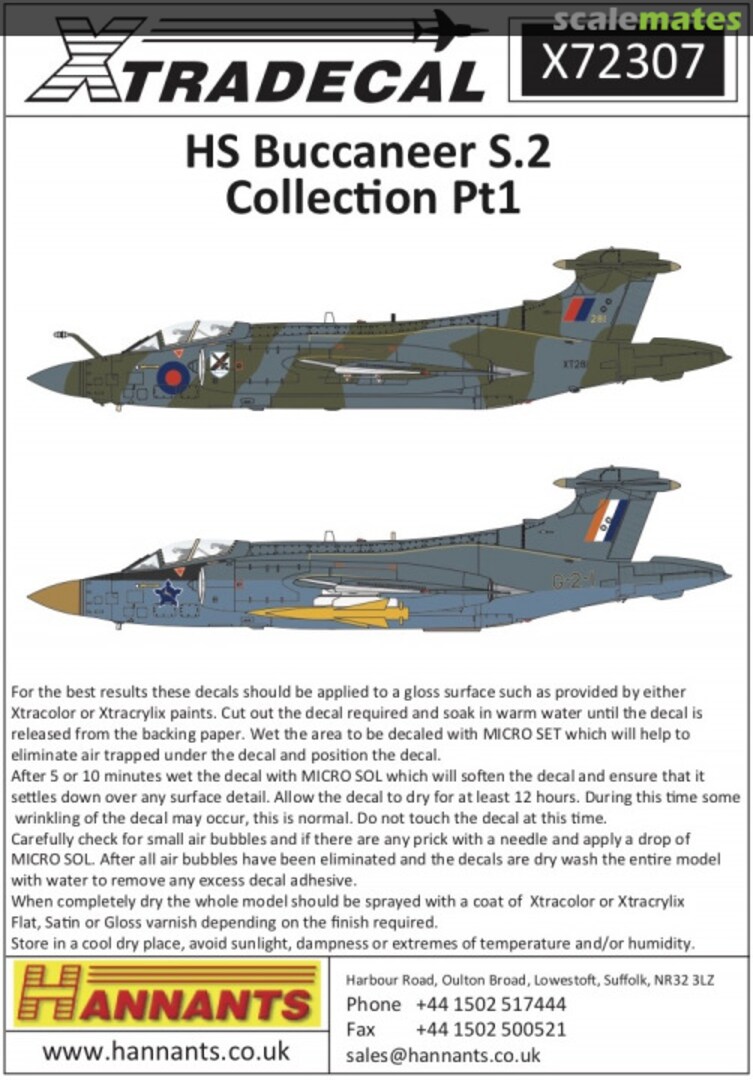 Boxart HS Buccaneer S.2 Collection Pt1 X72307 Xtradecal Boxart HS Buccaneer S.2 Collection Pt1 X72307 Xtradecal