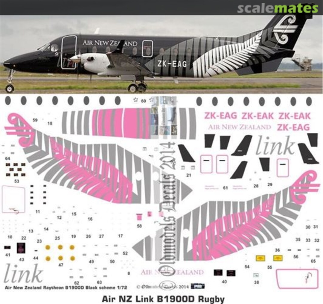 Boxart Vincent Aviation B1900D black "Rugby" scheme OMD0235 Oldmodels Decals Boxart Vincent Aviation B1900D black "Rugby" scheme OMD0235 Oldmodels Decals