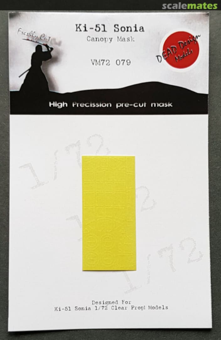 Boxart Mitsubishi Ki-51 Sonia canopy paint frame mask VM72079 DEAD Design Models Boxart Mitsubishi Ki-51 Sonia canopy paint frame mask VM72079 DEAD Design Models