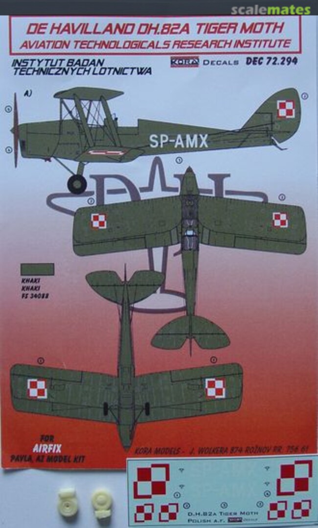 Boxart De Havilland DH.82A Tiger Moth DEC72294 Kora Models Boxart De Havilland DH.82A Tiger Moth DEC72294 Kora Models