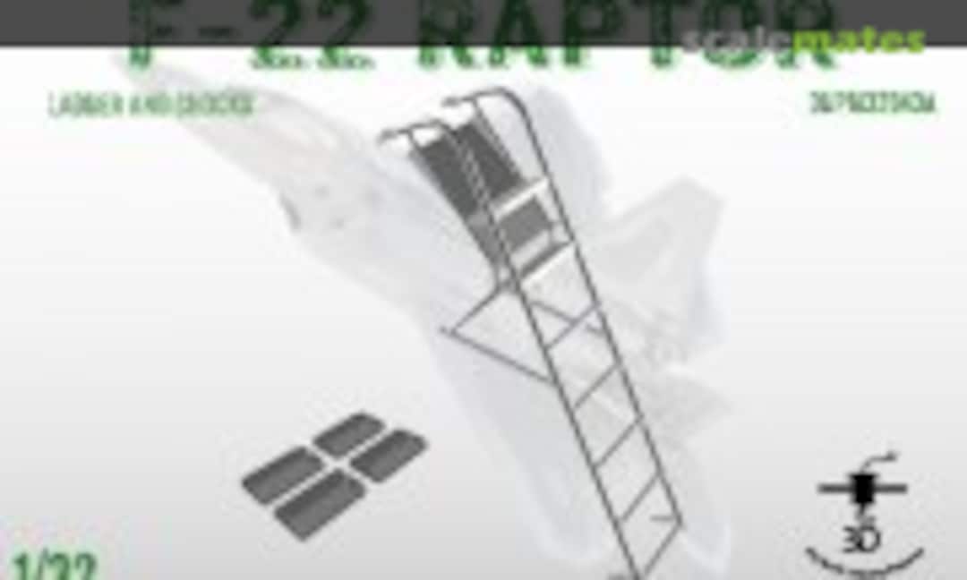 1:32 Boarding Ladder and Wheelchocks for F-22 (3D Print Mayhem 3DPM32043A) 3DPM32043A