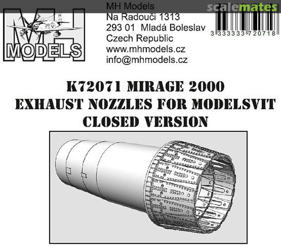 Boxart Mirage 2000 Exhaust Nozzles K72071 MH Models Boxart Mirage 2000 Exhaust Nozzles K72071 MH Models