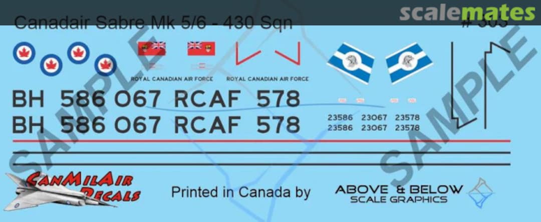 Boxart Canadair Sabre Mk. 5/6 303 Above & Below Graphics Boxart Canadair Sabre Mk. 5/6 303 Above & Below Graphics