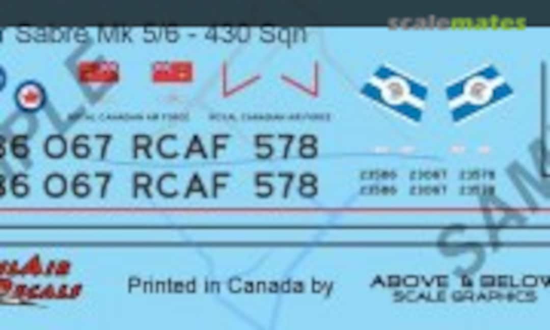 1:48 Canadair Sabre Mk. 5/6 (Above & Below Graphics 303) 303