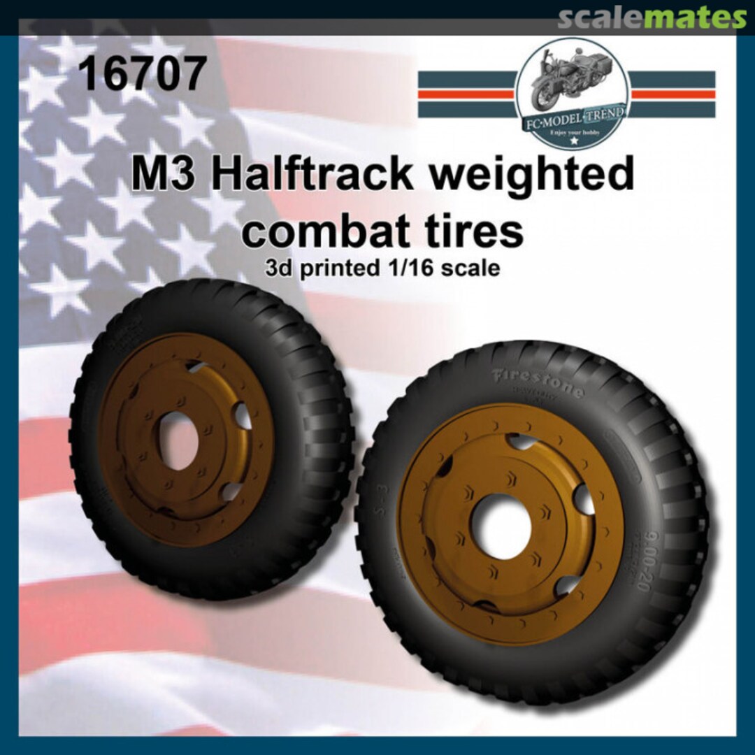 Boxart US M3 Halftrack - Weighted Combat Tires (3D-Printed) 16707 FC Model Trend