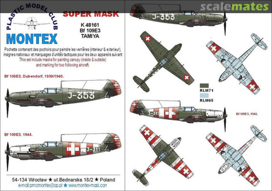 Boxart Bf 109E-3 Swiss Air Force 48161 Montex Boxart Bf 109E-3 Swiss Air Force 48161 Montex