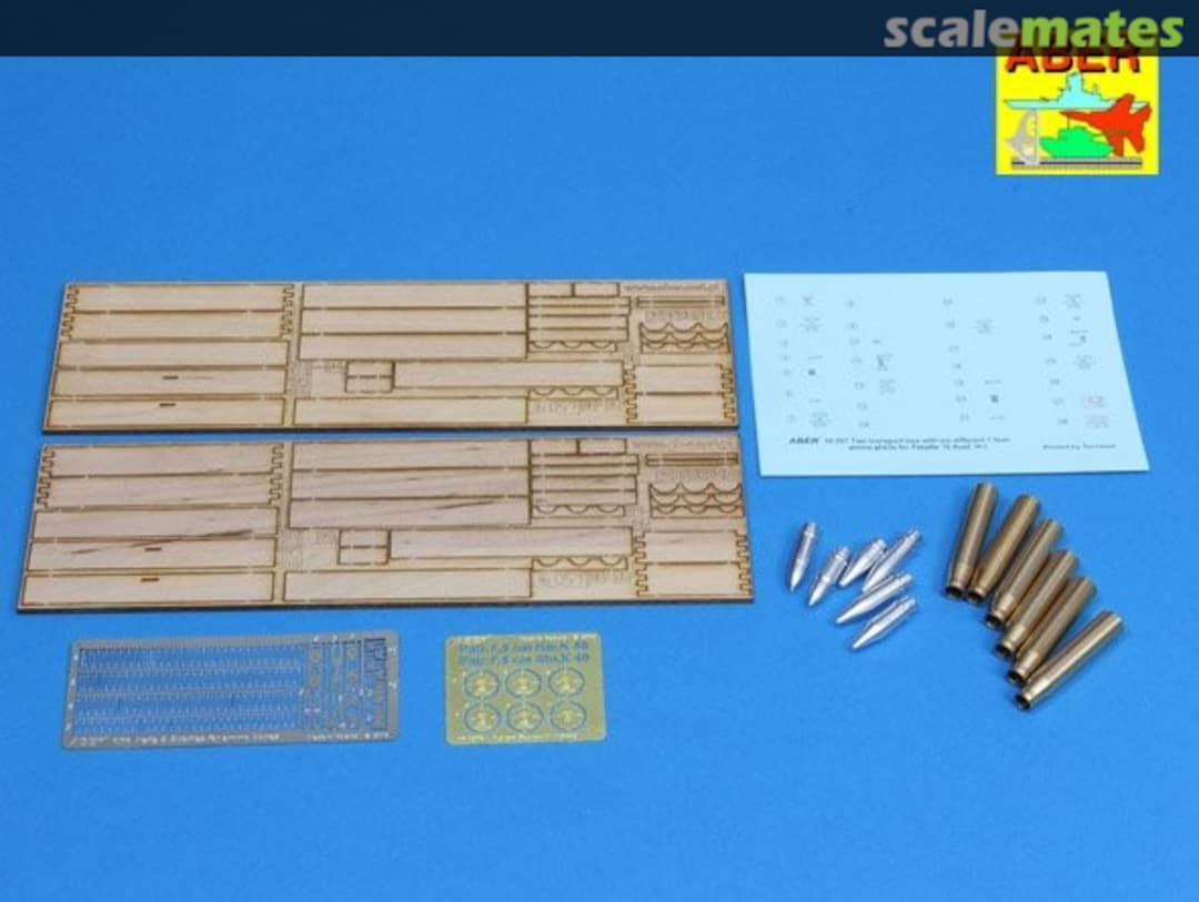 Contents Two Transport Box with Six Different 7.5cm Ammo Shells for Pzkpfw. IV, Ausf. G/H/J 16057 Aber Contents Two Transport Box with Six Different 7.5cm Ammo Shells for Pzkpfw. IV, Ausf. G/H/J 16057 Aber