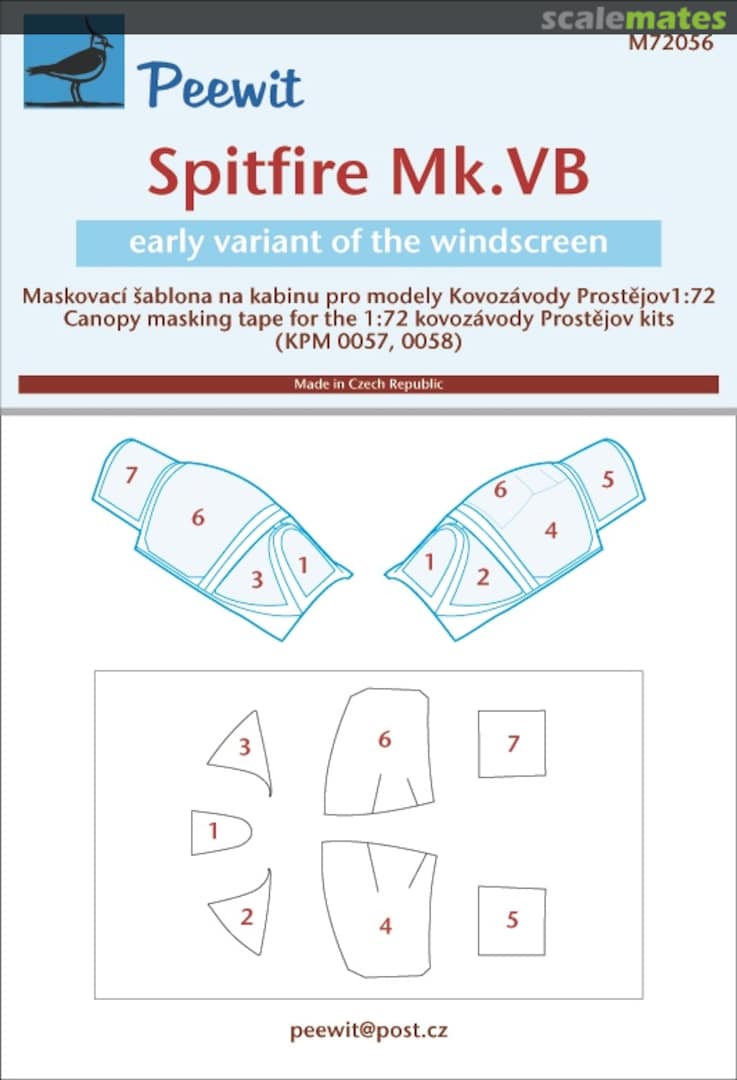 Boxart Supermarine Spitfire Mk.VB - early M72056 Peewit Boxart Supermarine Spitfire Mk.VB - early M72056 Peewit