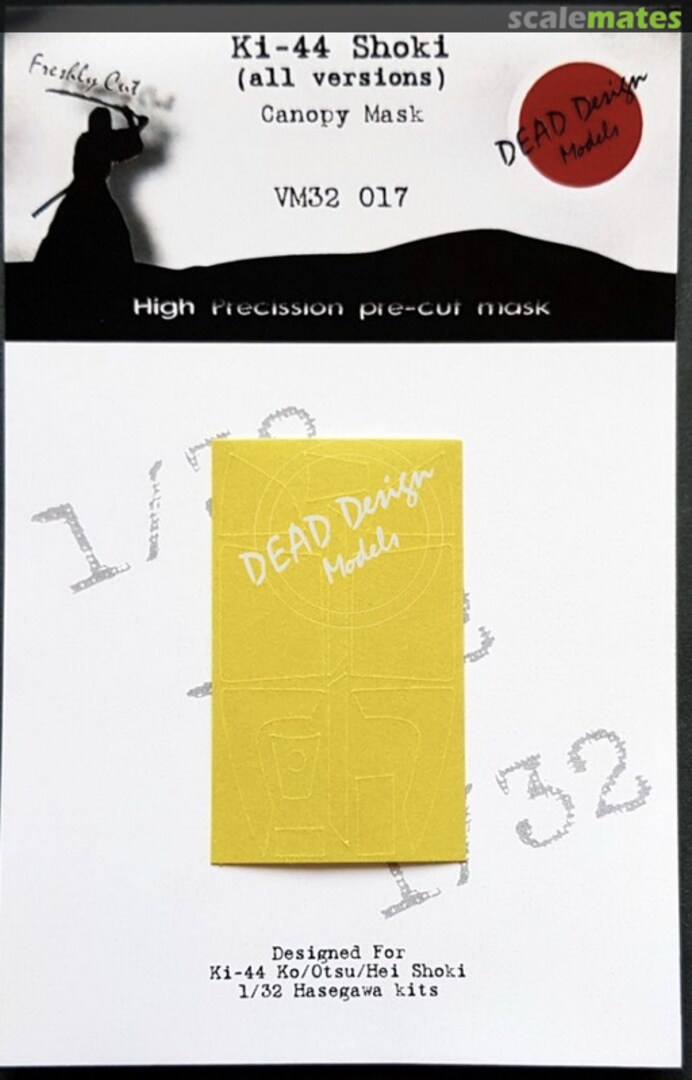 Boxart Nakajima Ki-44 Shoki canopy frame paint masks VM32017 DEAD Design Models Boxart Nakajima Ki-44 Shoki canopy frame paint masks VM32017 DEAD Design Models