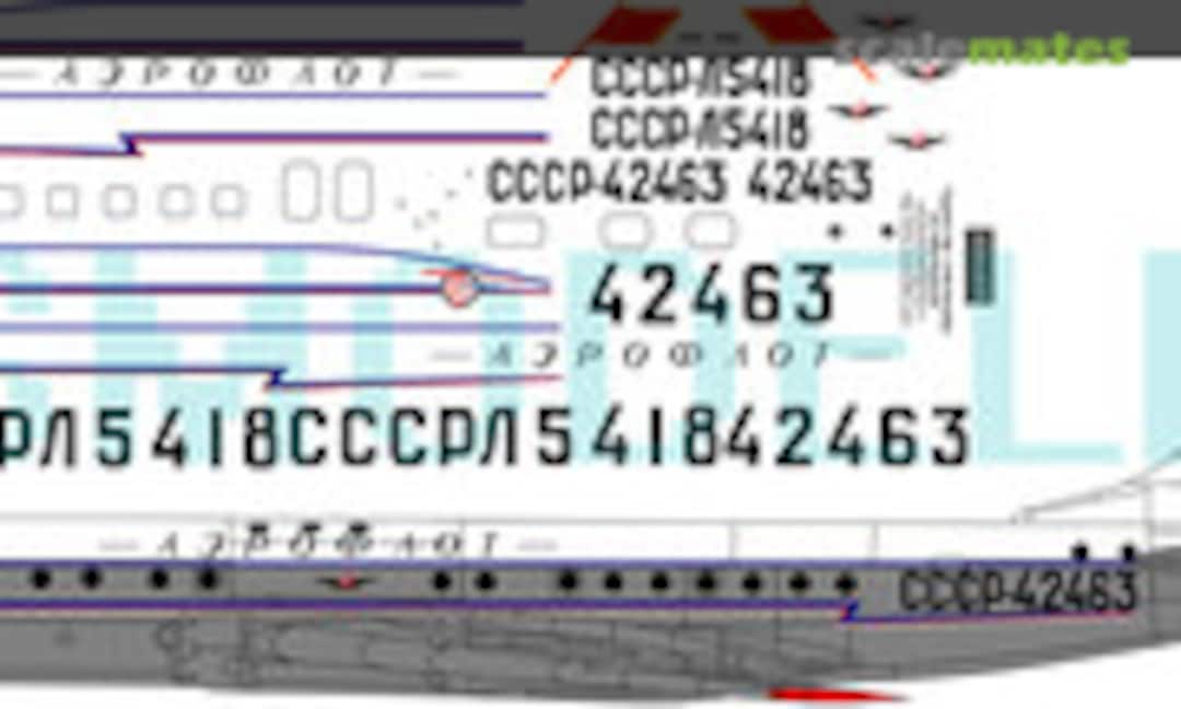 1:100 Tupolev Tu-104A Aeroflot (BSmodelle bsm100005) bsm100005