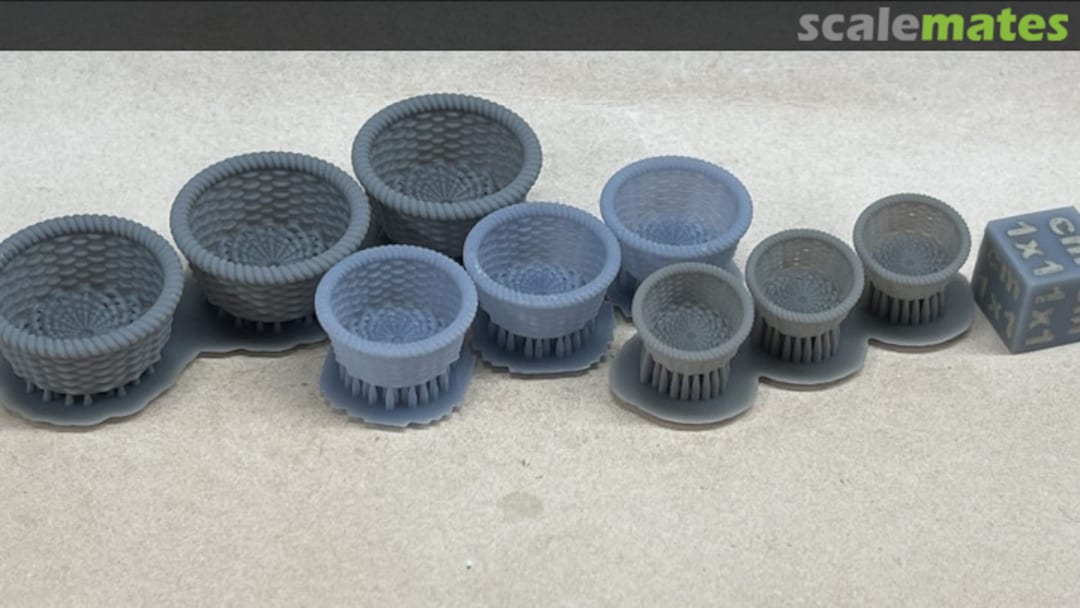 Boxart Wicker baskets round - 3 pieces 48090102 EMP3d Boxart Wicker baskets round - 3 pieces 48090102 EMP3d