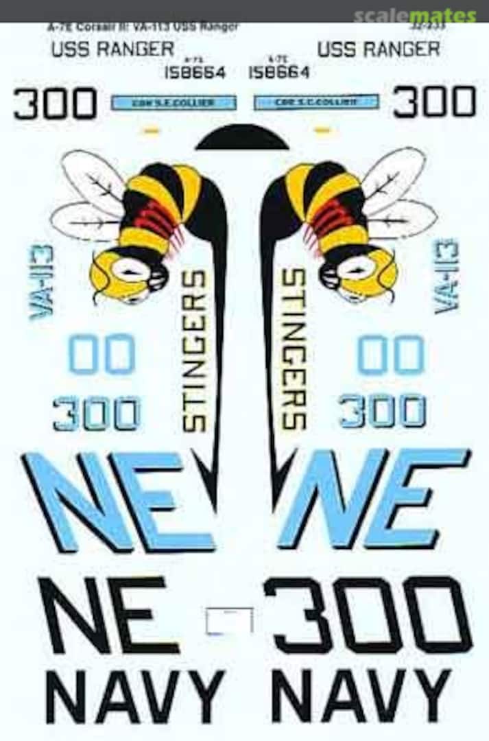 Boxart A-7E Corsair II: VA-113 USS Ranger 32-233 Microscale