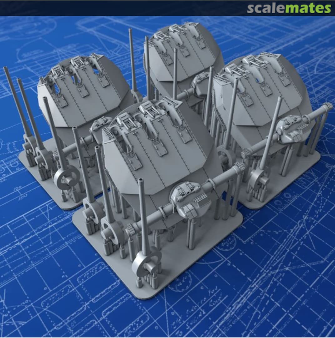 Boxart Triple 152mm/55 (6") Model 1936 MM0428P Micro Master Boxart Triple 152mm/55 (6") Model 1936 MM0428P Micro Master