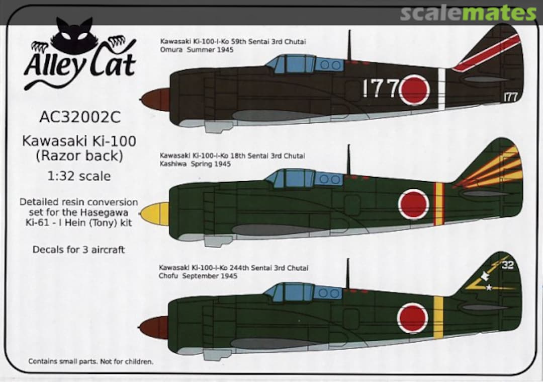 Boxart Kawasaki Ki-100 (Razor back) Conversion AC32002C Alley Cat