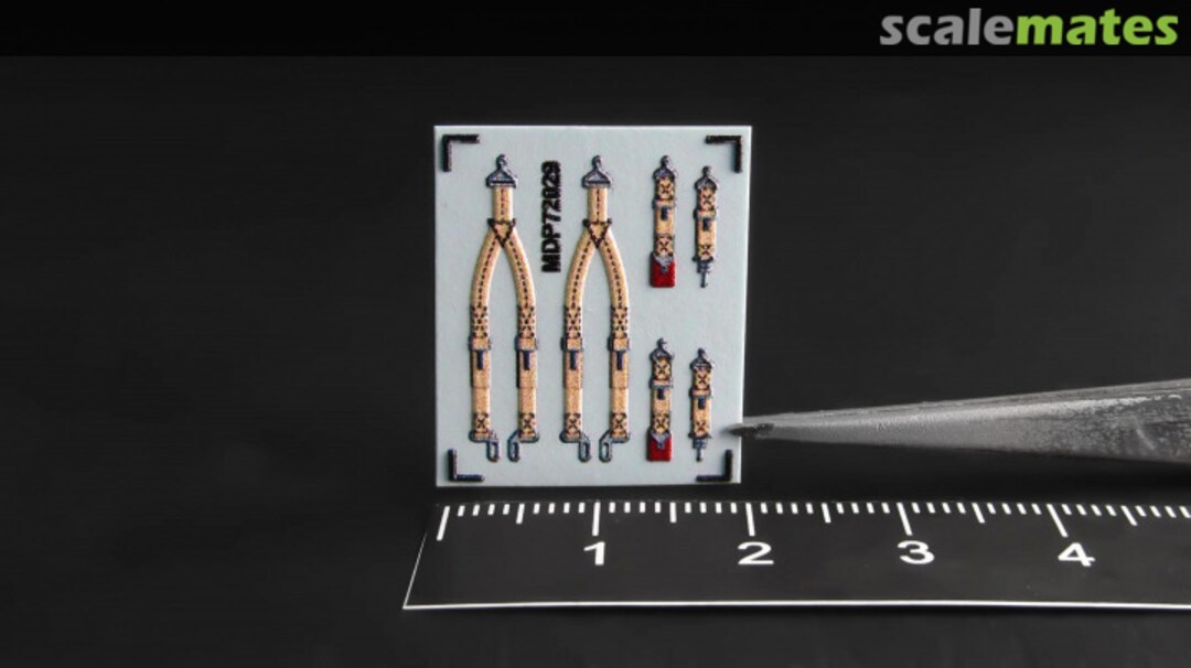 Boxart Pilot Seatbelt Decals for P-47 Thunderbolt & P-51 Mustang MDP72029 Metallic Details