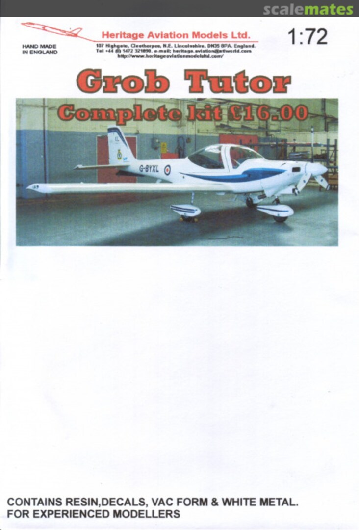 Boxart Grob Tutor Heritage Aviation Models Boxart Grob Tutor Heritage Aviation Models