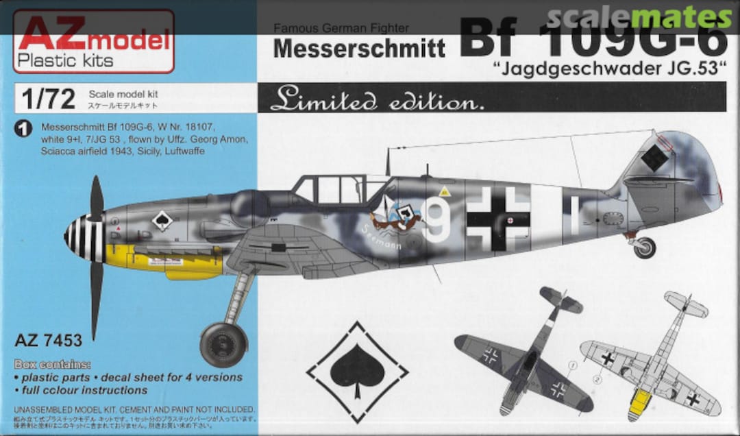 Boxart Messerschmitt Bf 109G-6 AZ7453 AZmodel Boxart Messerschmitt Bf 109G-6 AZ7453 AZmodel