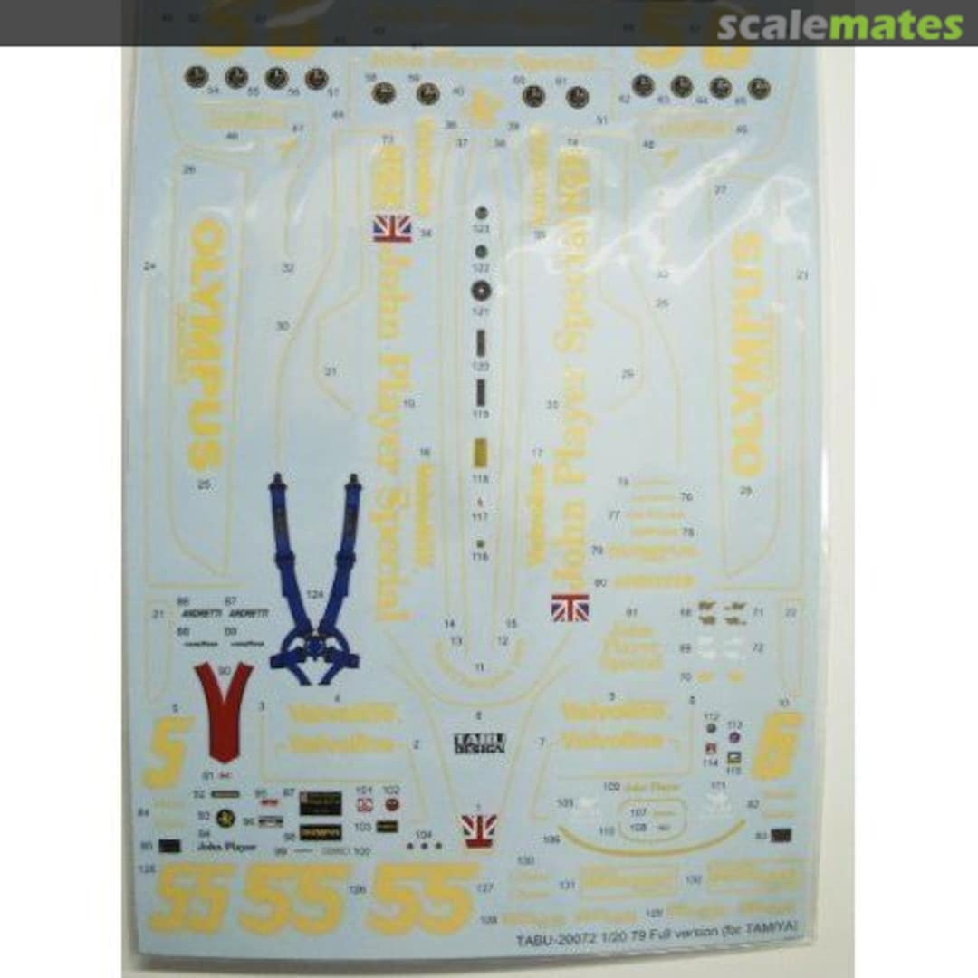 Boxart Lotus Type 79 Full Sponsership Decal (for Tamiya) TABU20072 Tabu Design Boxart Lotus Type 79 Full Sponsership Decal (for Tamiya) TABU20072 Tabu Design