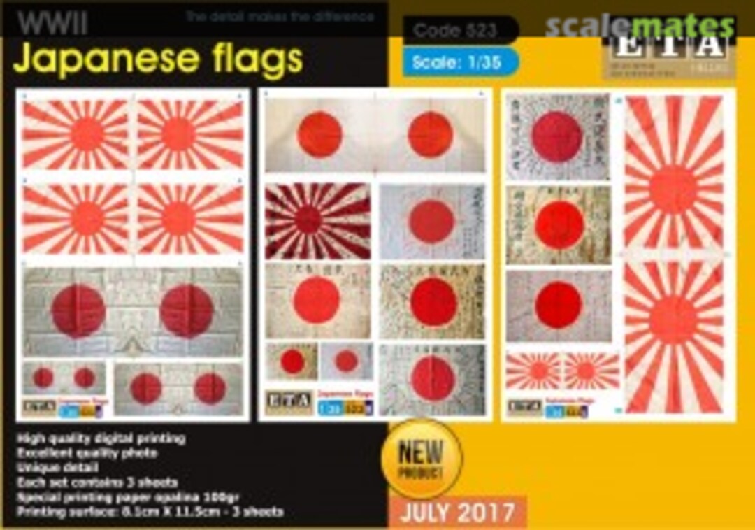Boxart Japanese Flags 523 ETA Diorama Accessories Boxart Japanese Flags 523 ETA Diorama Accessories