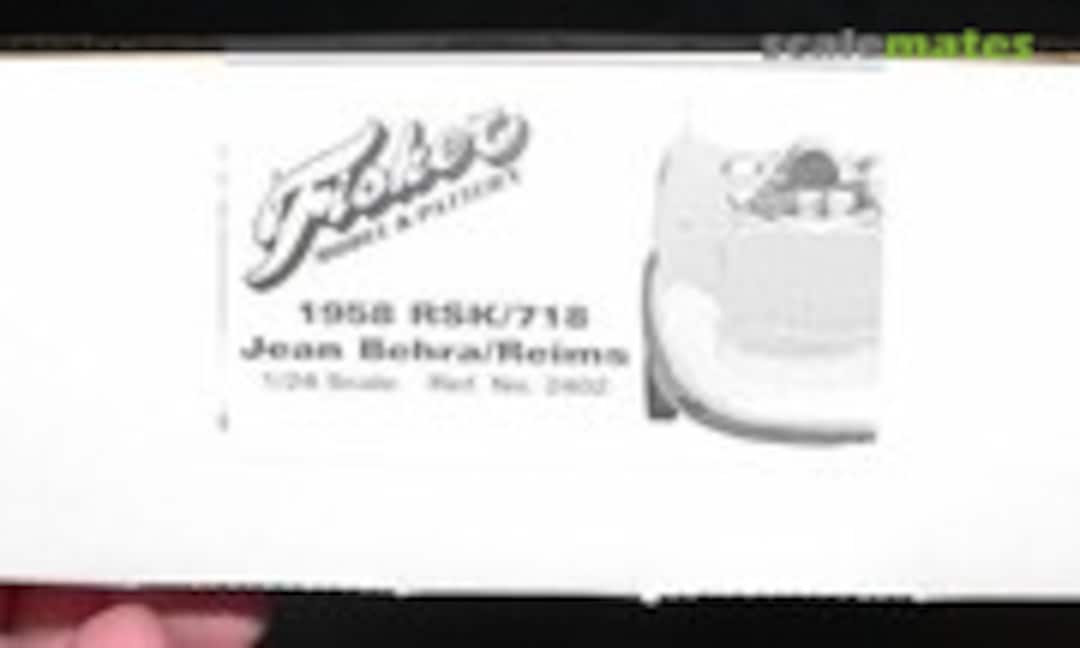 1958 Porsche 718 RSK (Fisher Model &amp; Pattern 2402)