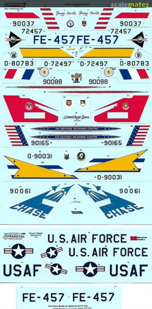 Contents Convair F-106A/B Delta Dart Pt 2 X72247 Xtradecal Contents Convair F-106A/B Delta Dart Pt 2 X72247 Xtradecal