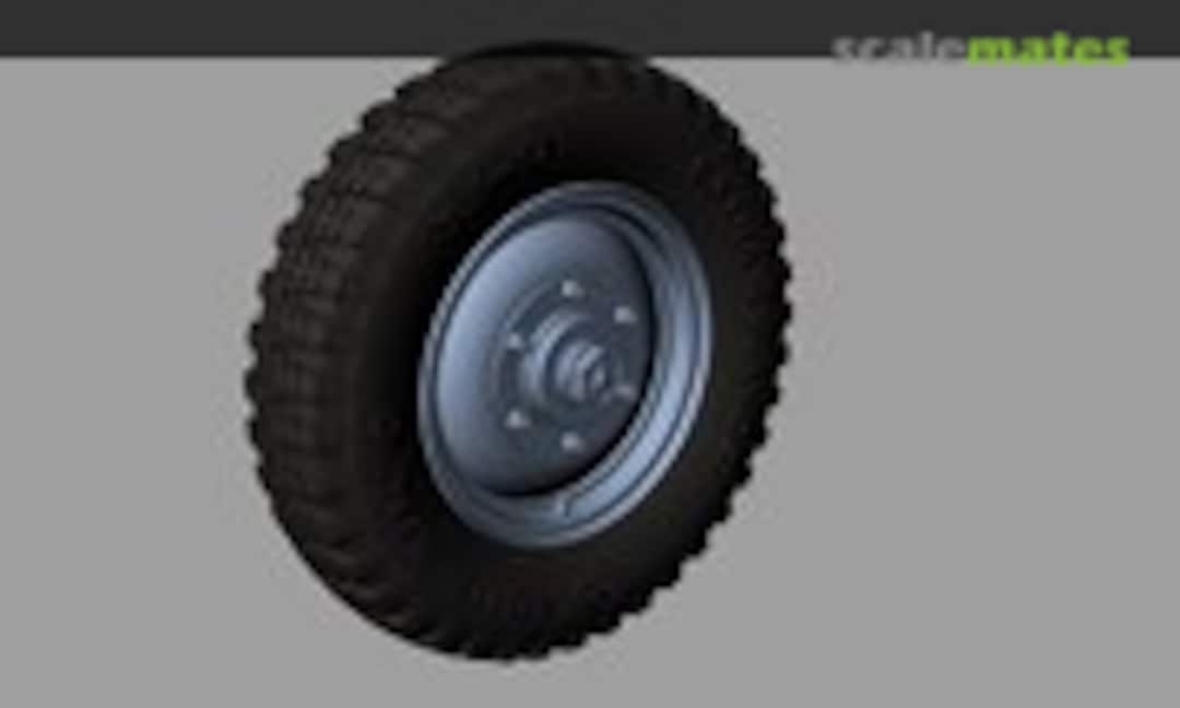 1:35 Mercedes G4 Road wheels (Continental) (Panzer Art RE35-424) RE35-424
