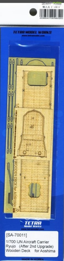 Boxart IJN Aircraftcarrier Ryujo (2.upgrd) Wooden Deck SA-70011 Tetra Model Works Boxart IJN Aircraftcarrier Ryujo (2.upgrd) Wooden Deck SA-70011 Tetra Model Works