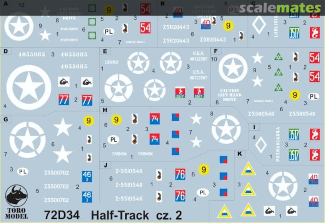 Boxart M2/M3/M5A1/M9A1 Half Tracks in Polish Service Vol.2 72D34 ToRo Model Boxart M2/M3/M5A1/M9A1 Half Tracks in Polish Service Vol.2 72D34 ToRo Model