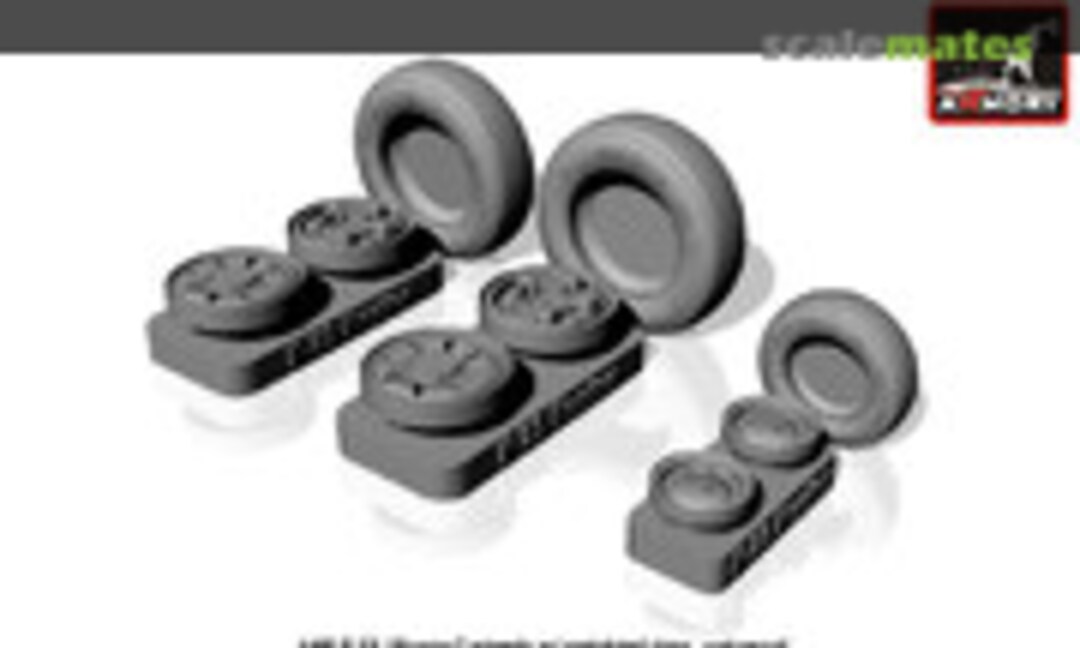 1:48 F-22 Raptor wheels, weighted (Armory AW48314) AW48314
