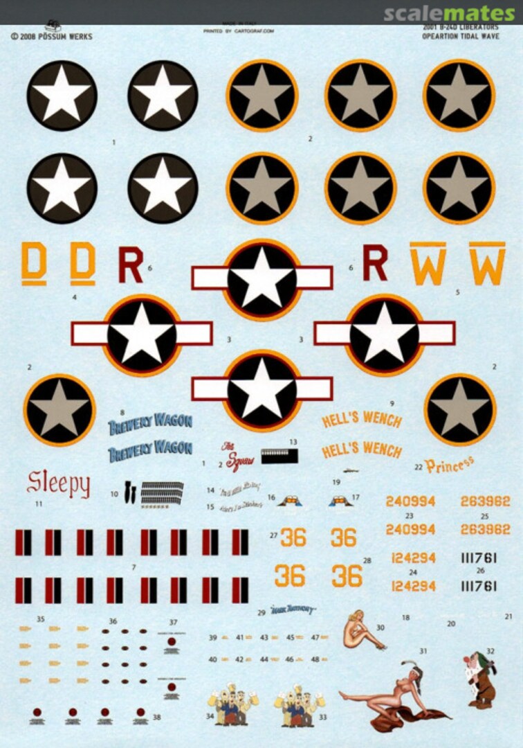 Boxart B-24D Liberators PW7001 Possum Werks Boxart B-24D Liberators PW7001 Possum Werks