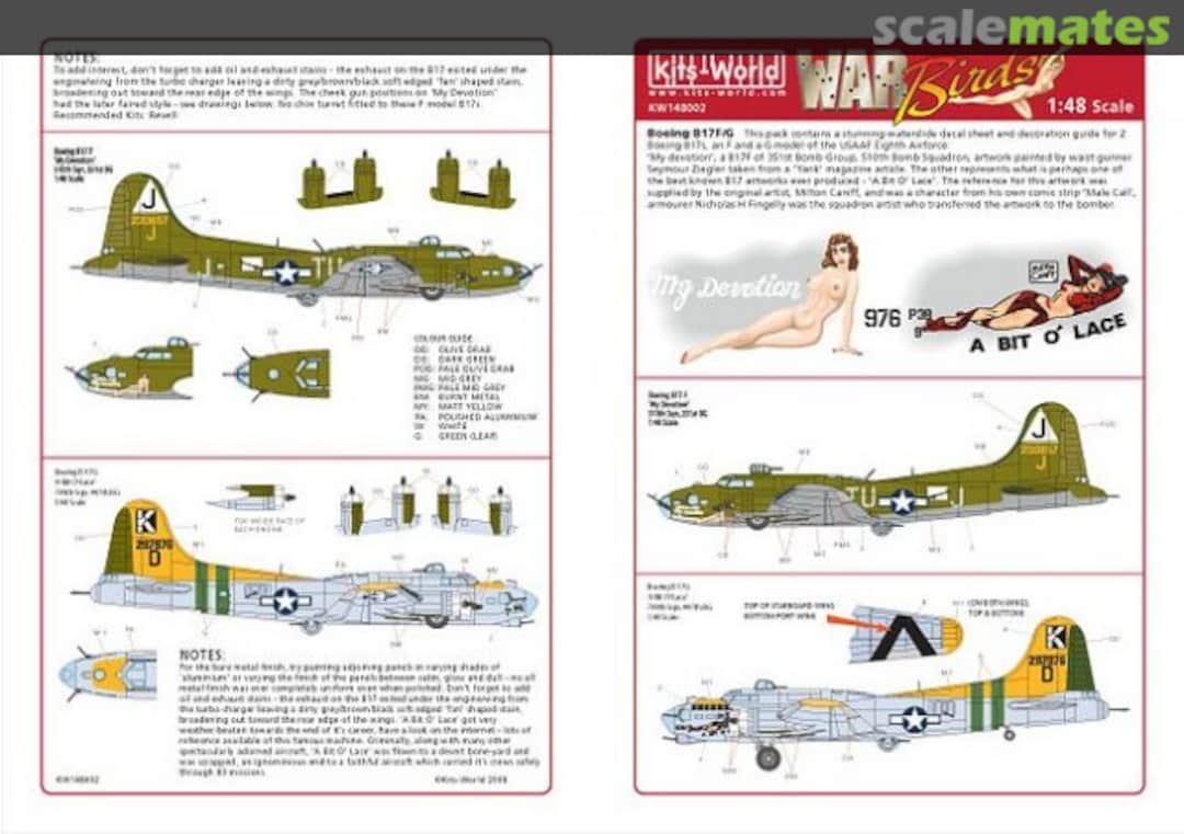 Boxart B-17F/G Flying Fortress KW148002 Kits-World Boxart B-17F/G Flying Fortress KW148002 Kits-World