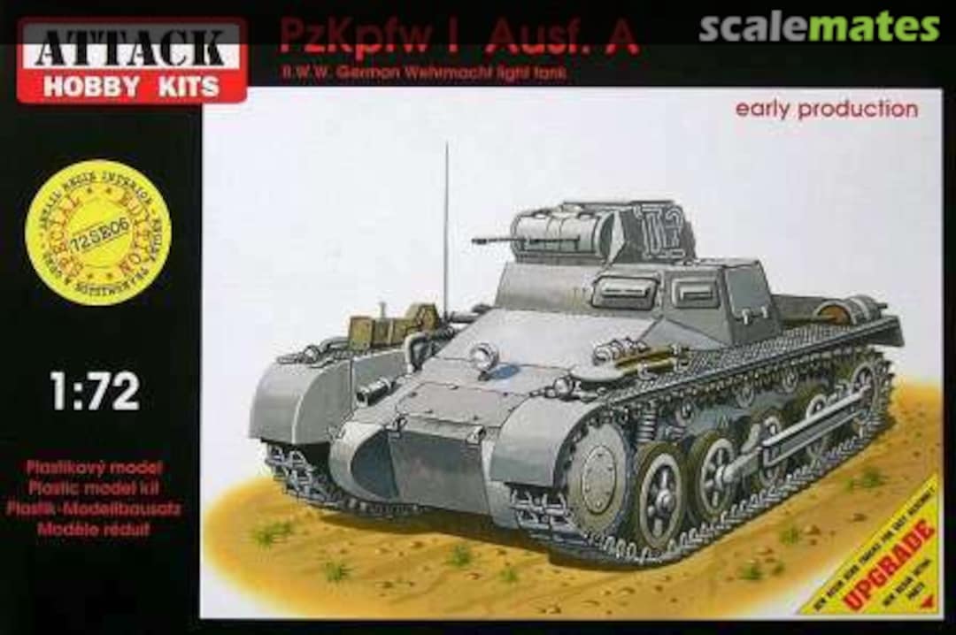 Boxart PzKpfw I Ausf. A 72SE06 Attack Hobby Kits Boxart PzKpfw I Ausf. A 72SE06 Attack Hobby Kits