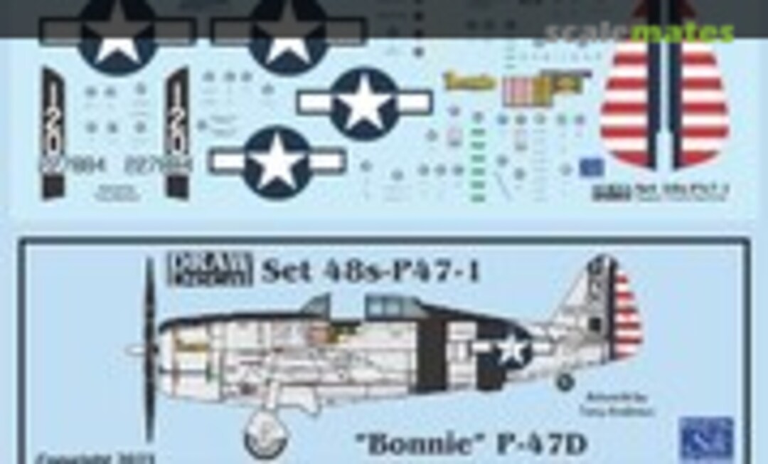 1:48 “Bonnie” P-47D (Draw Decal 48-P47-1) 48-P47-1