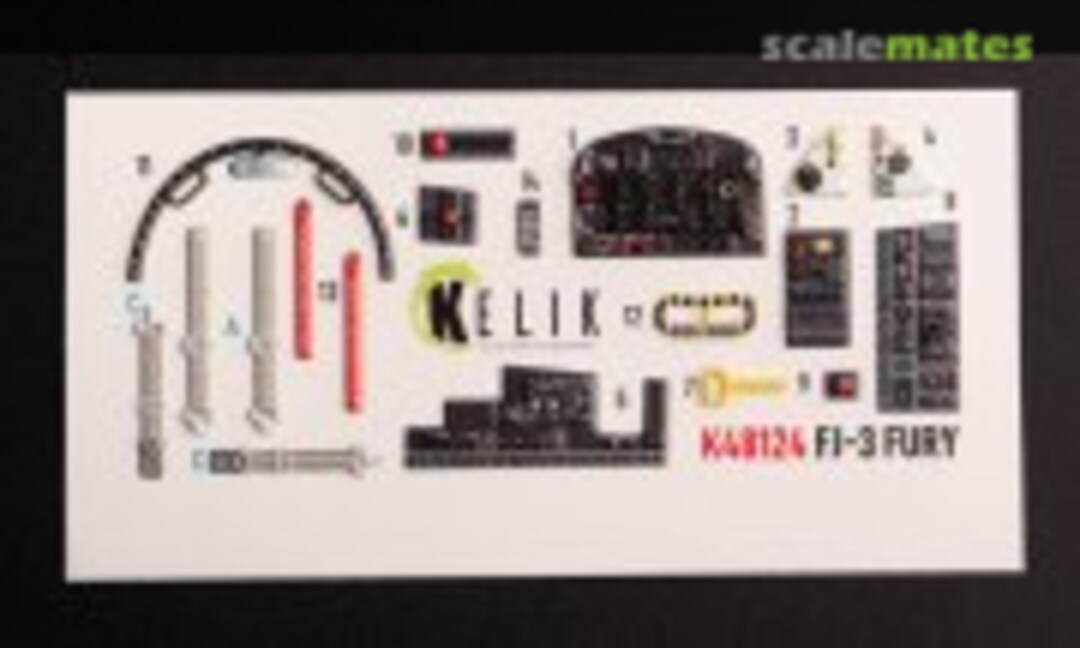 1:48 FJ-3 Fury interior 3D decals (Kelik K48124) K48124