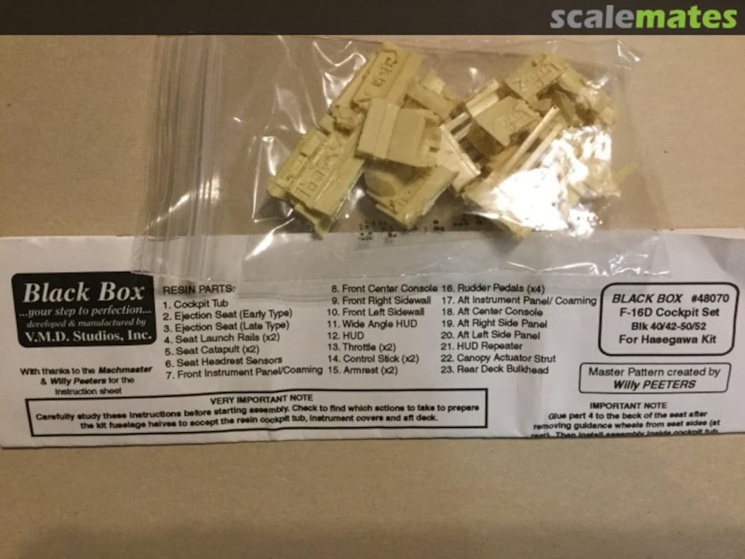 Boxart F-16D Cockpit Set Block 40/42-50/52 48070 Black Box Boxart F-16D Cockpit Set Block 40/42-50/52 48070 Black Box