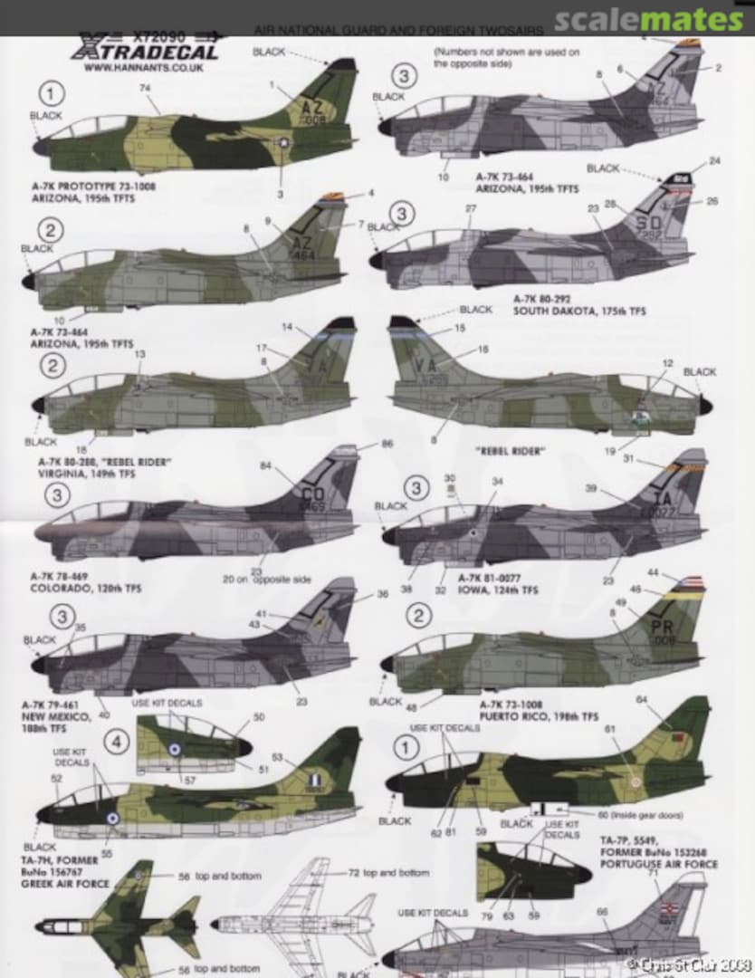 Boxart A-7K Corsair Twosair X72090 Xtradecal Boxart A-7K Corsair Twosair X72090 Xtradecal