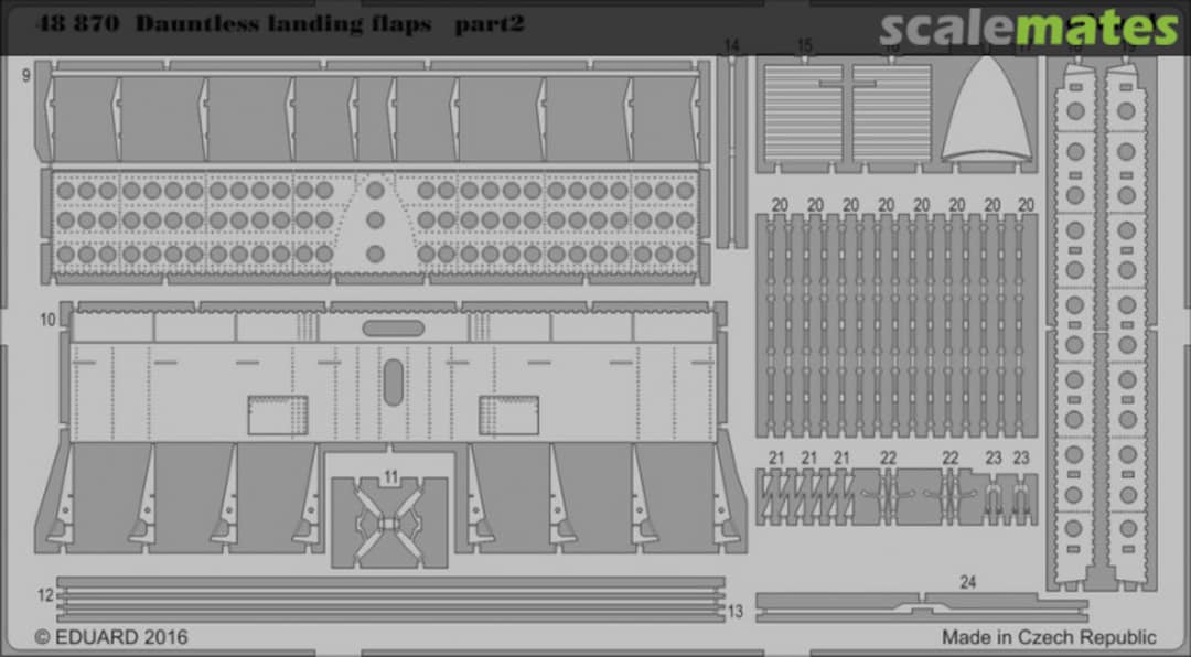Boxart Dauntless landing flaps 48870 Eduard