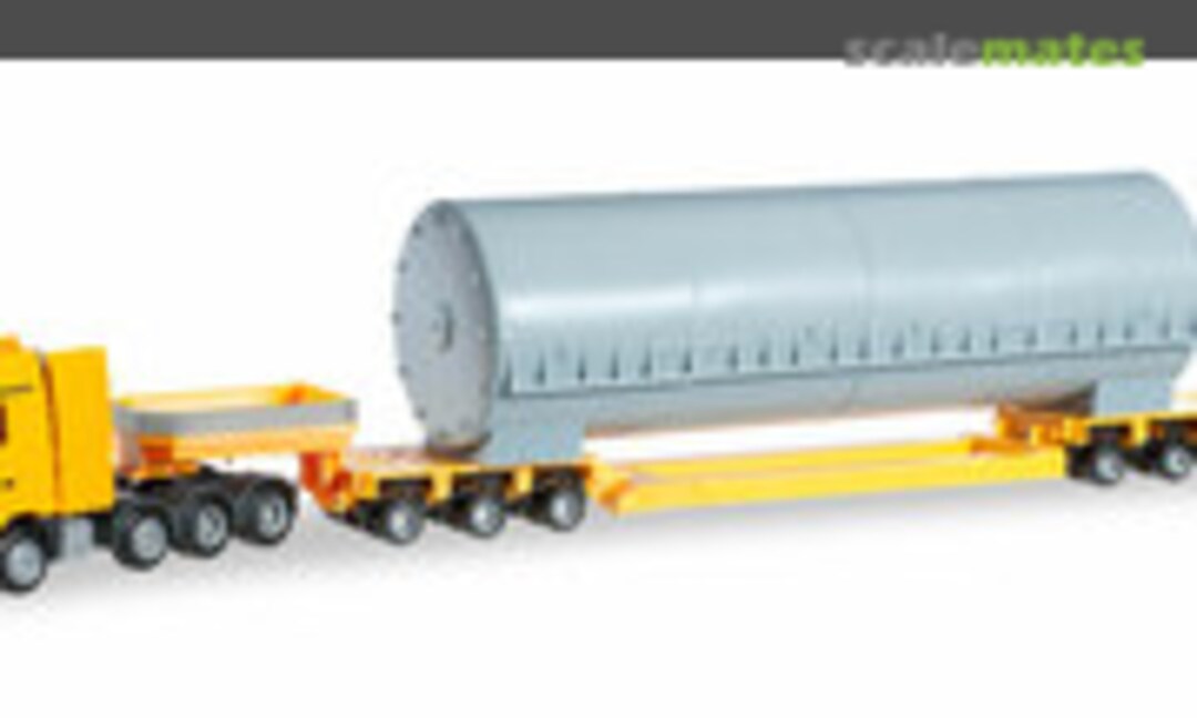 Mercedes-Benz Actros Tieflade-Sattelzug mit Ladung Kessel &quot;Max Bögl&quot; (Herpa 304054)