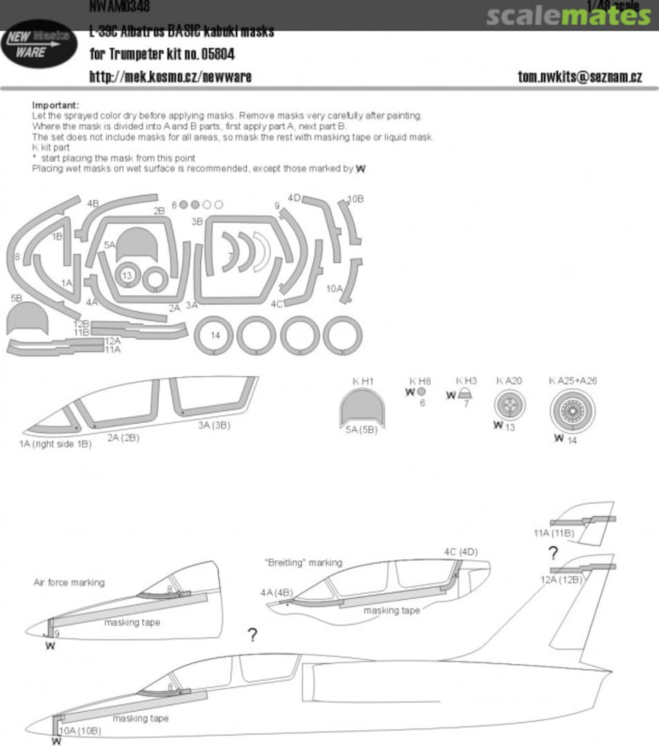 Boxart L-39C Albatros BASIC kabuki masks NWAM0348 New Ware Boxart L-39C Albatros BASIC kabuki masks NWAM0348 New Ware