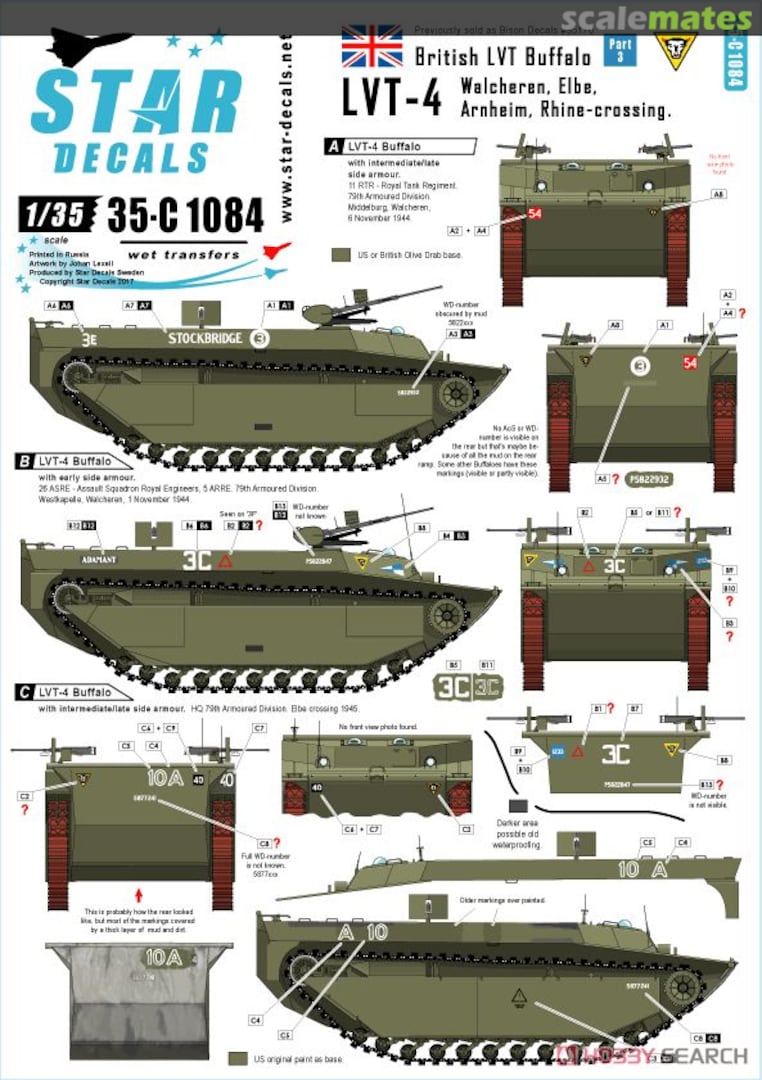 Boxart LVT Buffalo Part 3 LVT-4 35-C1084 Star Decals Boxart LVT Buffalo Part 3 LVT-4 35-C1084 Star Decals