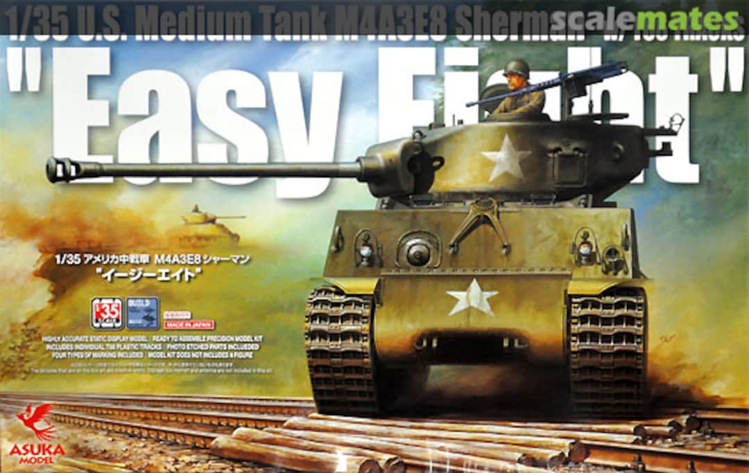 Boxart M4A3E8 Sherman "Easy Eight" w/T66 TRACKS 35-020 ASUKA Model
