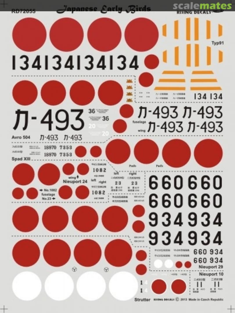 Contents Japanese Early Birds RD72055 Rising Decals Contents Japanese Early Birds RD72055 Rising Decals