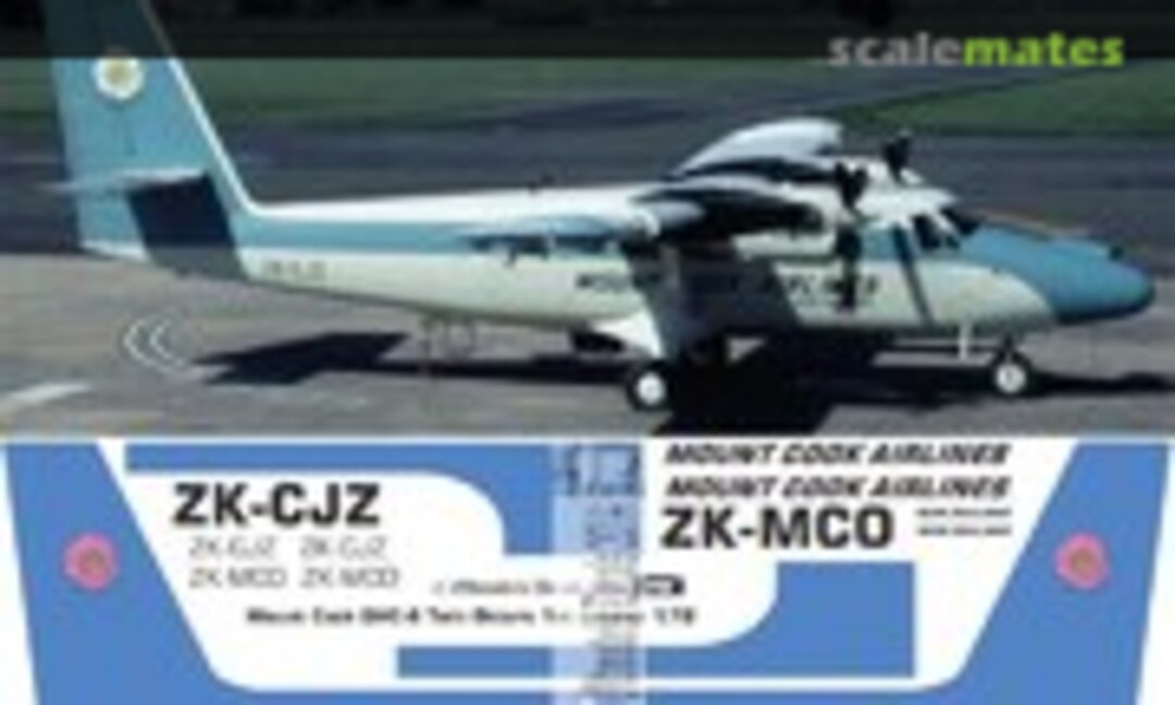 1:144 Mount Cook Airlines DHC6 Twin Otter 1st scheme (Oldmodels Decals OMD0458A) OMD0458A