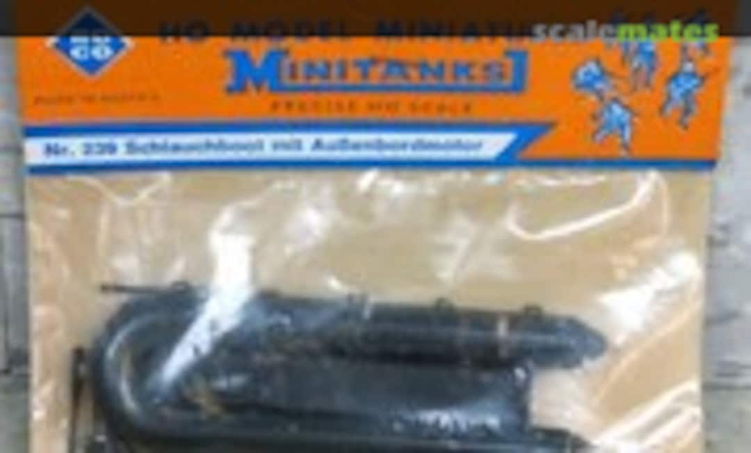 1:87 Rubber Dinghy with outboard engine (Roco Minitanks Z-239) Z-239