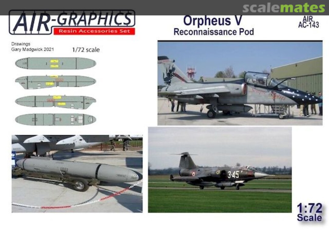 Boxart Orpheus V Reconnaissance Pod AC-143 Air-Graphics Models Boxart Orpheus V Reconnaissance Pod AC-143 Air-Graphics Models