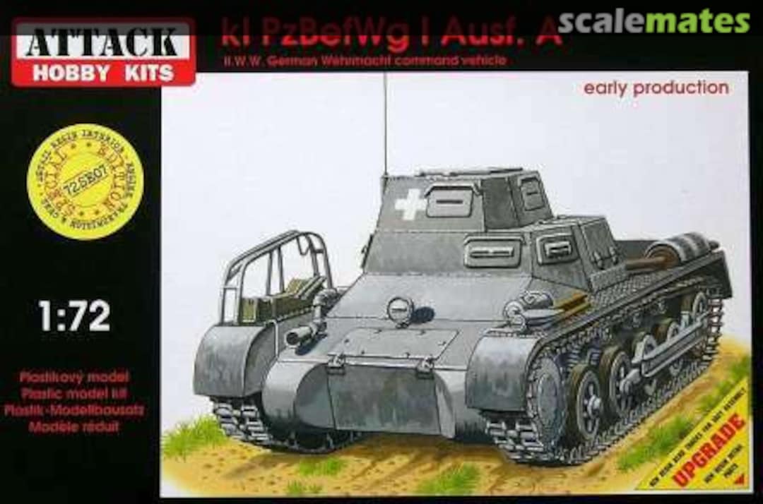Boxart PzBefWg I Ausf. A 72SE07 Attack Hobby Kits Boxart PzBefWg I Ausf. A 72SE07 Attack Hobby Kits